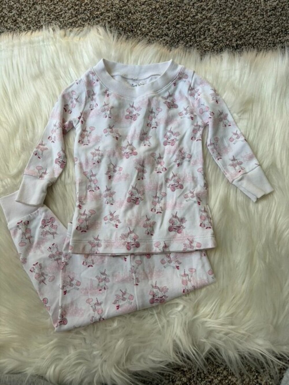 Kissy Kissy Pima Cotton Unicorn Pajama Set Girls 12-18 Months
